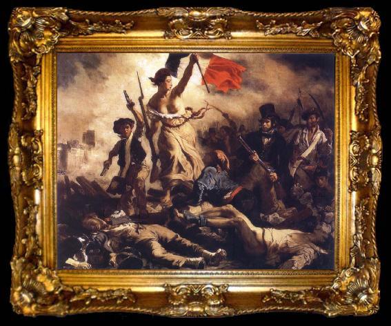 framed  Eugene Delacroix Liberty Leading the People, ta009-2